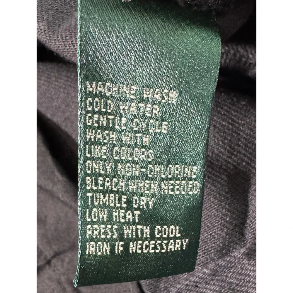 Lauren Ralph Lauren Jeans Womens 16W Black Good Straight Leg High Rise Cotton - Picture 9 of 14